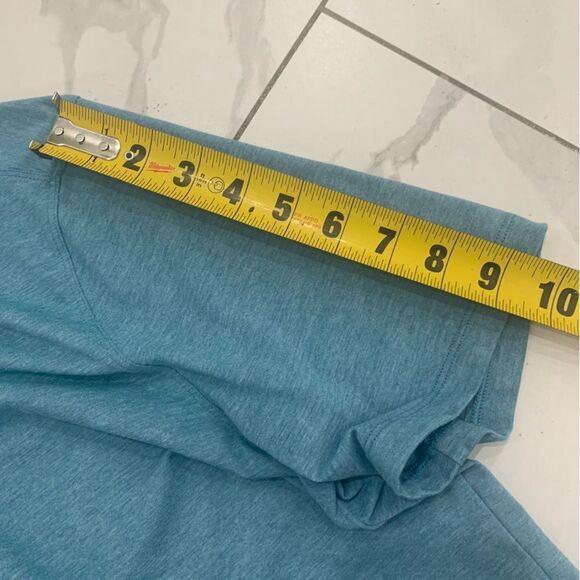 Lululemon Evolution Polo Mens Size M ?Blue Stretch Performance Golf Casual - Picture 4 of 8